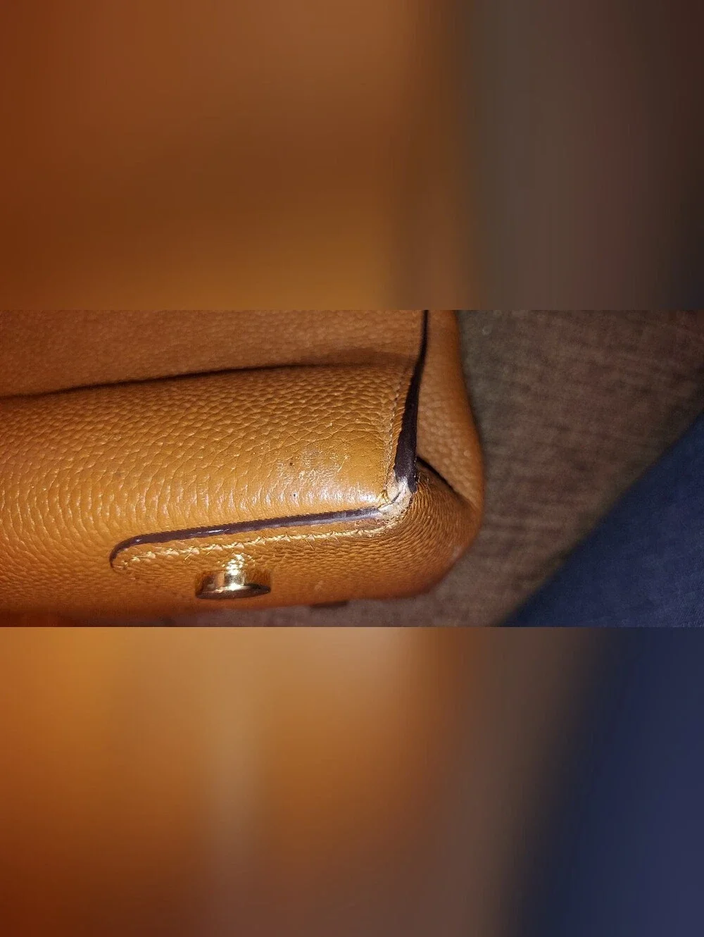 Michael Kors Tan Pebbled Leather Satchel with Crossbody Strap